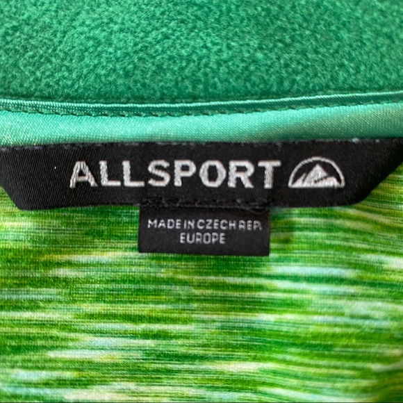 Allsport of Austria Full Zip Athletic Jacket w Fleece Accents MEASUREMENTS - Picture 2 of 11